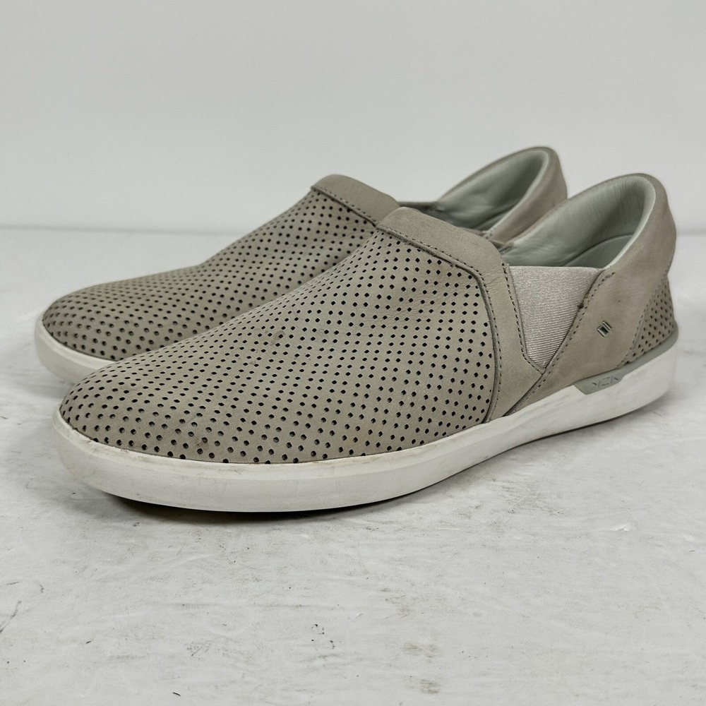 KIZIK Vienna L8JB1 Grey Leather Slip-On Sneakers Women's‎ Sz 8 Hands Free